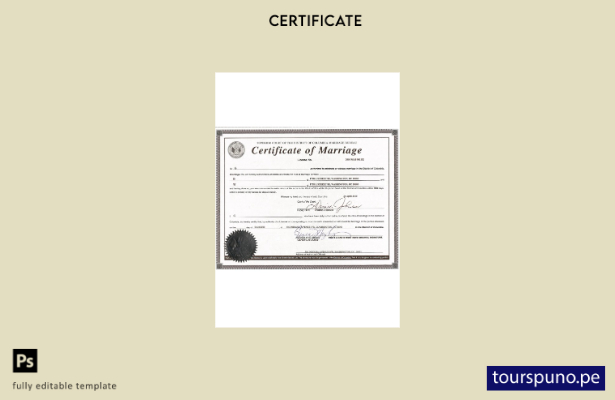 listo para imprimir plantilla de certificado de matrimonio de EE. UU. Washington